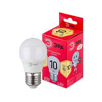 Лампа светодиодная ЭРА P45 E27 10W 2700К 220-240V шар Eco (1/10/100)