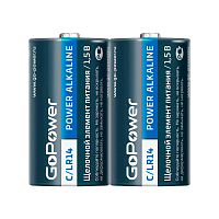 Батарейка GoPower LR14 C Shrink 2 Alkaline 1.5V (2/12/144)