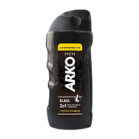Гель для душа мужской Arko BLACK 2в1 260мл (1/12)