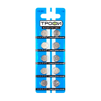 Батарейка Трофи G10/LR1130/LR54/389A/189 BL10 Alkaline 1.55V (10/200/1600)
