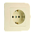 Розетка Makel Lillium 1гн. 16A С/З кремовый 70228 (1/12)