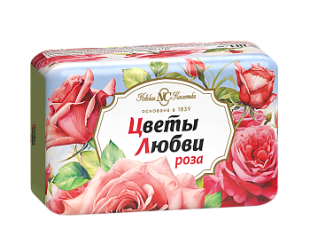 Мыло Невская Косметика Цветы любви Роза 90г (1/72)