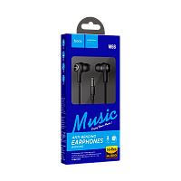 Наушники внутриканальные HOCO M66 с микр. черный (1/18/180)