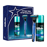 Набор Gillette Mach3 START с гелем для бритья Gillette MACH3
