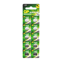 Батарейка GP G10/LR1130/LR54/389A/189 BL10 Alkaline 1.5V отрывные (10/250/5000) R 