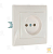 Розетка Smartbuy 1-местная без заземления 10А белая, керамика "Венера"