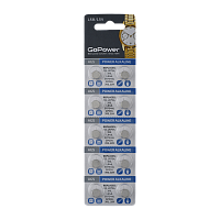 Батарейка GoPower G5/LR754/LR48/393A/193 BL10 Щелочная 1.55V (10/100/3600)