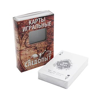 Карты игральные Следопыт влагостойкие пластик 54шт.