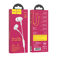 Наушники внутриканальные HOCO M76 с микр. белый (1/21/210)