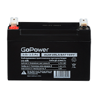 Аккумулятор свинцово-кислотный GoPower LA-435 4V 3.5Ah клеммы T1/ F1 (1/9/20)