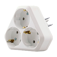 Розетка Makel 3гн. 16A С/З белый 10001234 (1/12)