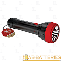 Фонарь туристический Рекорд PM-450 от аккумулятора черный красный (1/6/48)