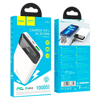 Внешний аккумулятор HOCO J102 10000mAh 3.0A 20W 1USB QC3.0 белый (1/66)