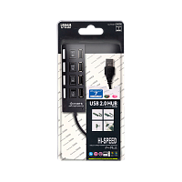 USB-Хаб Smartbuy 7204 4USB с выключателем черный