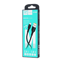 Кабель GFPower 06M USB (m)-microUSB (m) 1м 2.4A ПВХ черный (1/200/800)