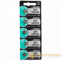 Батарейка Sony 371 (SR920SW) BL1 Silver Oxide 1.55V (1/10/100/1000)  | Ab-Batteries | Элементы питания и аксессуары для сотовых оптом
