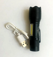Фонарь универсальный Без бренда H-699 COB от аккумулятора ZOOM черный