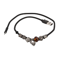 USB кабель REMAX Jewellery (IPhone 5/6/7/SE) RC-058I Чёрный