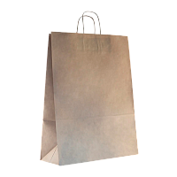 Пакет Aviora 45см x 35см бумага 70г/м2 первичное сырье с кручеными ручками крафт