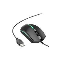 Мышь проводная Borofone BG10 классическая USB черный (1/20/80) 