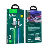 Кабель HOCO U112 USB (m)-Type-C (m) 1м 2.4A ПВХ серый (1/22/220)