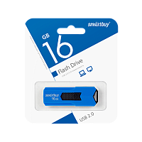 Флеш-накопитель Smartbuy Stream 16GB USB2.0 пластик синий 