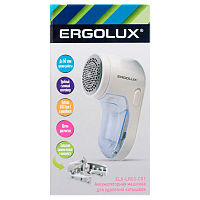 Машинка для удаления катышков Ergolux ELX-LR03-C01 белый (1/80)