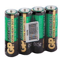Батарейка GP GreenCell R6 AA Shrink 4 Heavy Duty 1.5V (4/40/200/1000) R