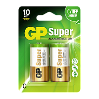 Батарейка GP Super LR14 C BL2 Alkaline 1.5V (2/20/160)