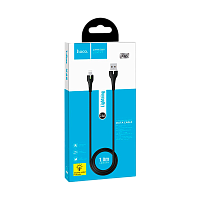 Кабель HOCO X45 USB (m)-Lightning (m) 1м 2.4A силикон черный (1/22/220)
