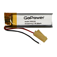 Аккумулятор Li-Pol GoPower LP501335 PK1 3.7V 180mAh с/з (1/10/250)