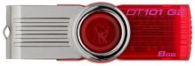 Флеш-накопитель Kingston DataTraveler 101 G2 8GB USB2.0 пластик красный