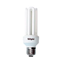 Лампа люминесцентная Navigator 4U E27 25W 2700К 220-240V U-образная (1/12/60)