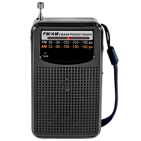 Радиоприемник DEESPI S1205 RE-11 пластик Jack3.5 AM/FM/SW/USB/AUX/MicroSD питание ААх2 черный (1/100