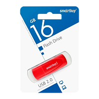 Флеш-накопитель Smartbuy Scout 16GB USB2.0 пластик красный 