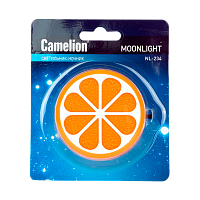 Ночник Camelion NL-234 "Апельсин" 1LED 0.5W 4.5V в розетку оранжевый (1/24/72)
