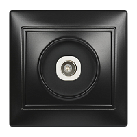 Розетка Smartbuy телевизионная 1-местная 75Ом 5-862МГц черная "Венера"