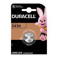 Батарейка Duracell CR2430 BL1 Lithium 3V (1/10/100)