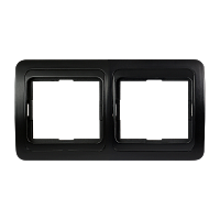 Рамка Smartbuy 2-местная горизонтальная черная "Марс"