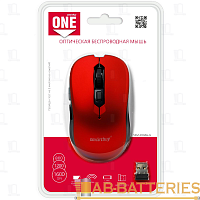 Мышь беспроводная Smartbuy 200AG классическая USB красный (1/40) 