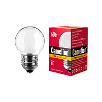 Лампа накаливания Camelion E27 60W 220V шар матовая (1/100)