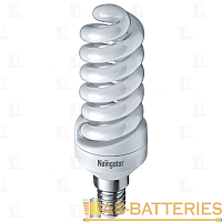 Лампа энергосберегающая Navigator SF10 E14 15W 4000К 220V спираль (1/12/108)
