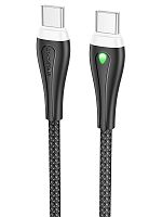 Кабель Borofone BX100 Type-C (m)-Type-C (m) 1м 3.0A 60W TPE черный (1/360)
