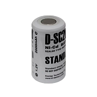 Аккумулятор ET D-SC2000 23.0*43.0, 1.2В, 2000мАч, Ni-CD (1/25/400)