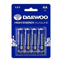 Батарейка Daewoo HIGH ENERGY LR6 AA BL4 Alkaline 1.5V (4/40/960)
