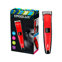 Триммер для волос и бороды Ergolux ELX-HT01-C43 красный (1/24)