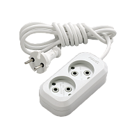 Удлинитель Makel 2р.Б/З 3.0м белый MGP103 (1/12)