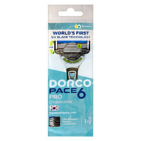 Бритва одноразовая DORCO "PACE6 PRO" 6 лезвий 1шт. (1/10) 