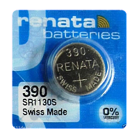 Батарейка Renata 390 (SR1130SW) Silver Oxide 1.55V (1/10/100)