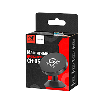 Держатель автомобильный GFPower CH-05 клеевая основа поворотный магнит черный (1/300)